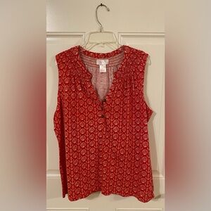 Cute red and white tank top.